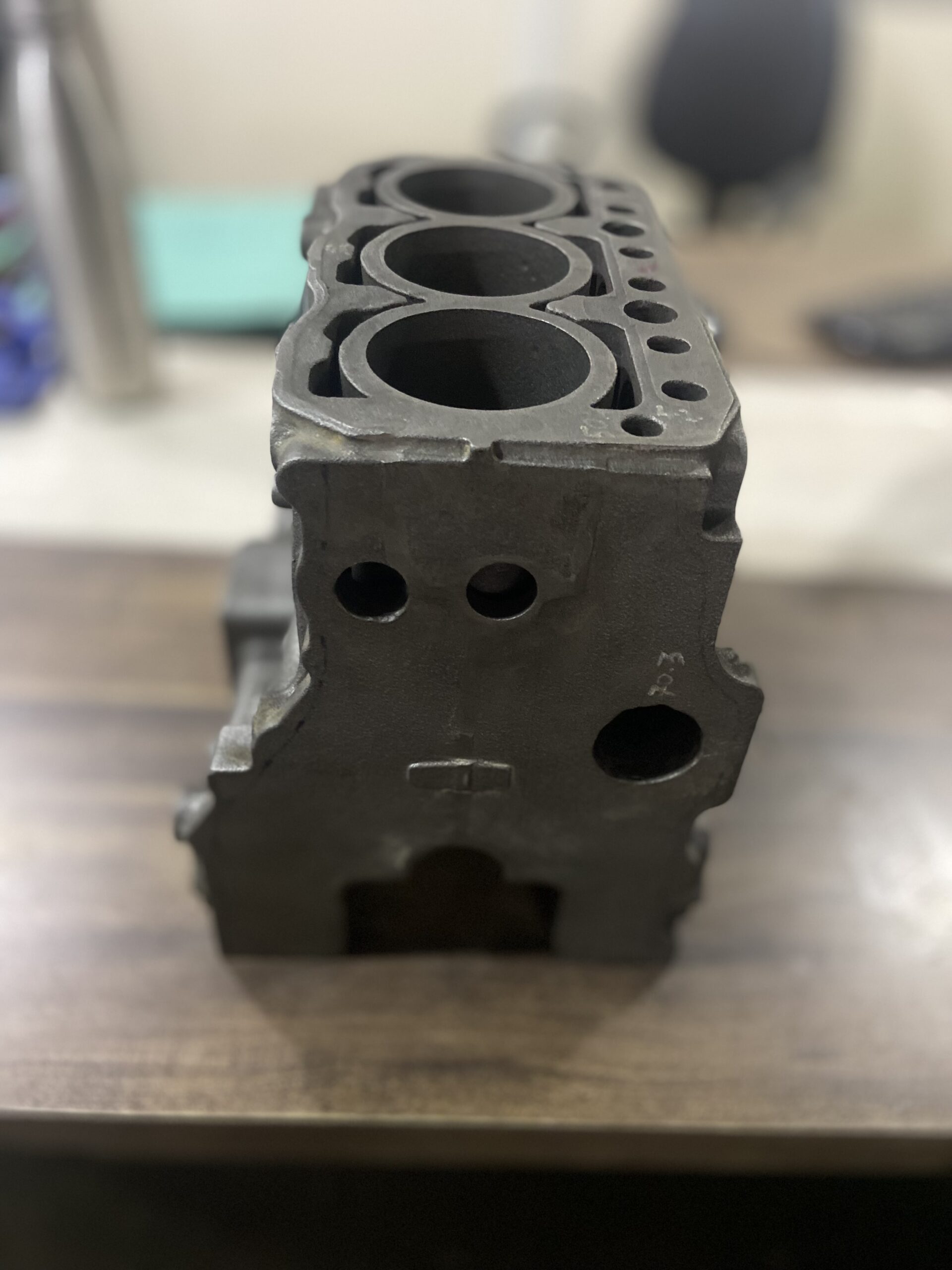 Cylinder Block Casting – Rear Face with Flywheel Housing